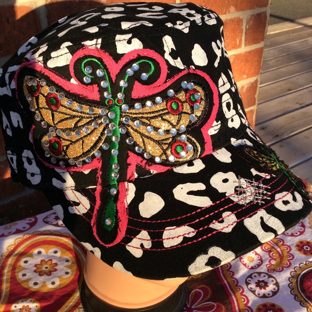 Cap with adjustable strap